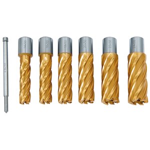 HSS-Kernbohrer-Set CDL, TiN-beschichtet, 14 - 24 mm, Bohrtiefe 50 mm