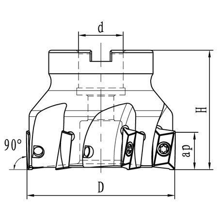 Plan- und Eckfräser diam. 50 mm / B 22