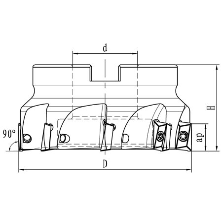 Plan- und Eckfräser diam. 100 mm / B 32