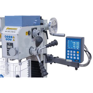 Bohr- und Fräsmaschine KF 25 L Vario inkl. 3-Achs Digitalanzeige DT 40
