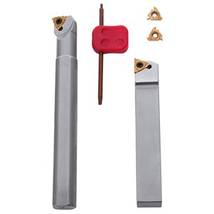 Drehmeißelsatz für Innen- und Außengewinde, mit HM-Wendeplatten, 20 mm, 2-tlg.