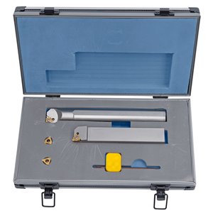 Drehmeißelsatz für Innen- und Außengewinde, mit HM-Wendeplatten, 25 mm, 2-tlg.