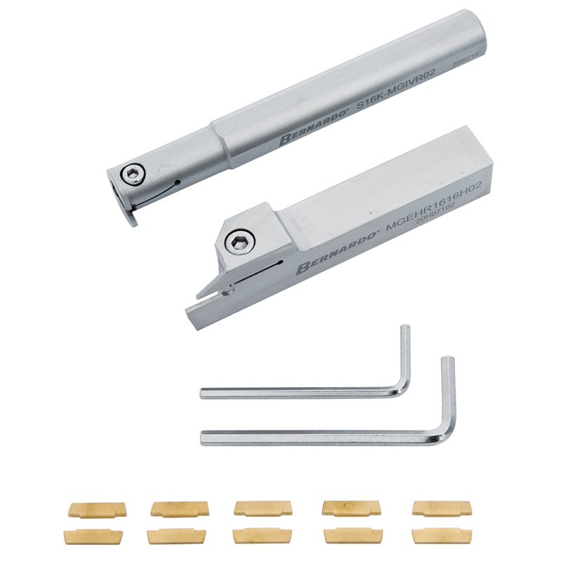 Drehmeißelsatz zum Einstechen (innen / außen), mit HM-Wendeplatten, 16 mm, 2-tlg.
