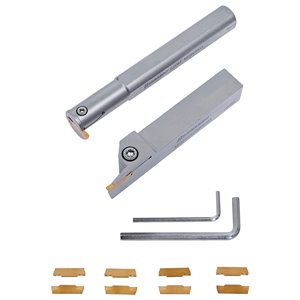 Drehmeißelsatz zum Einstechen (innen / außen), mit HM-Wendeplatten, 20 mm, 2-tlg.