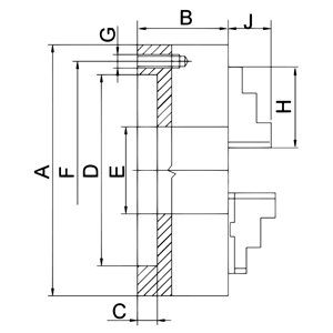 Backenfutter und Zubehör Standard-4-Backenfutter PS4-315
