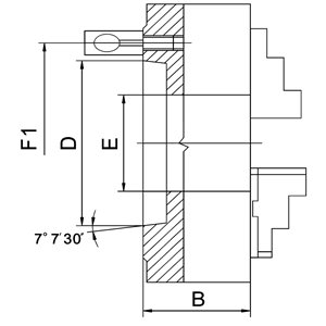Präzisions-3-Backenfutter PO3-500/D8